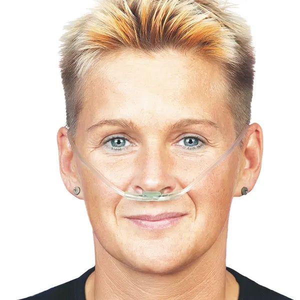 DCT Sauerstoffbrille, Soft, mit 0,5 m Schlauch in Anwendung